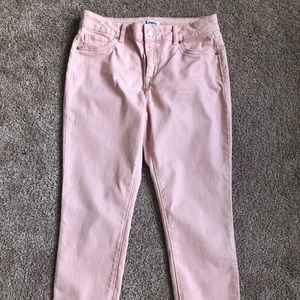 Pink skinny jeans